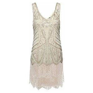 Great Gatsby 20's style dress and all accesories.